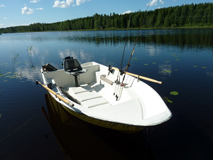 Коттедж для рыбалки на озере Саймаа - Для гостей в бесплатном пользовании находятся две полностью оборудованные для безопасной рыбалки стеклопластиковые моторные лодки (Mercury- 8 л/с и Yamaha - 5 л/с и рыболовными снастями) 